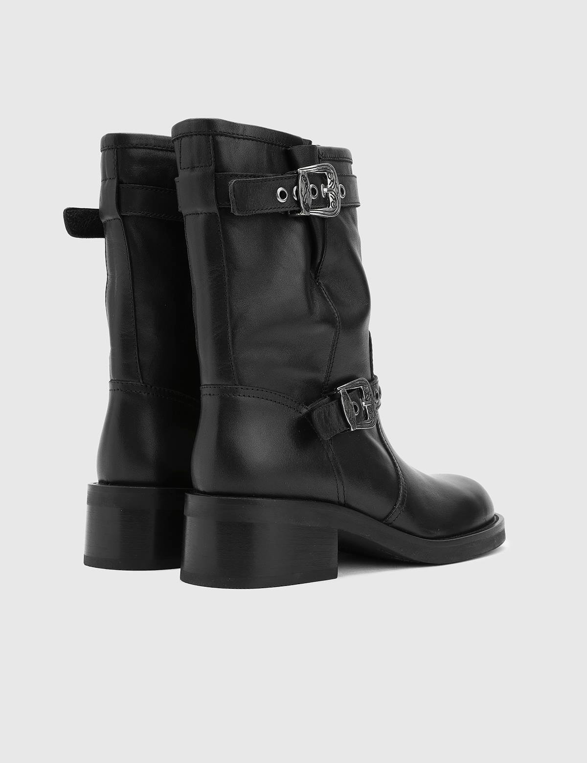 Grazia Black Leather Women's Boot