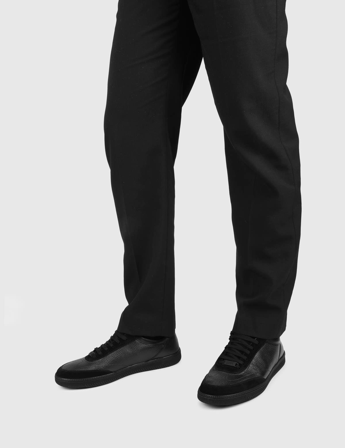 Guehi Black Suede Leather Men's Sneaker