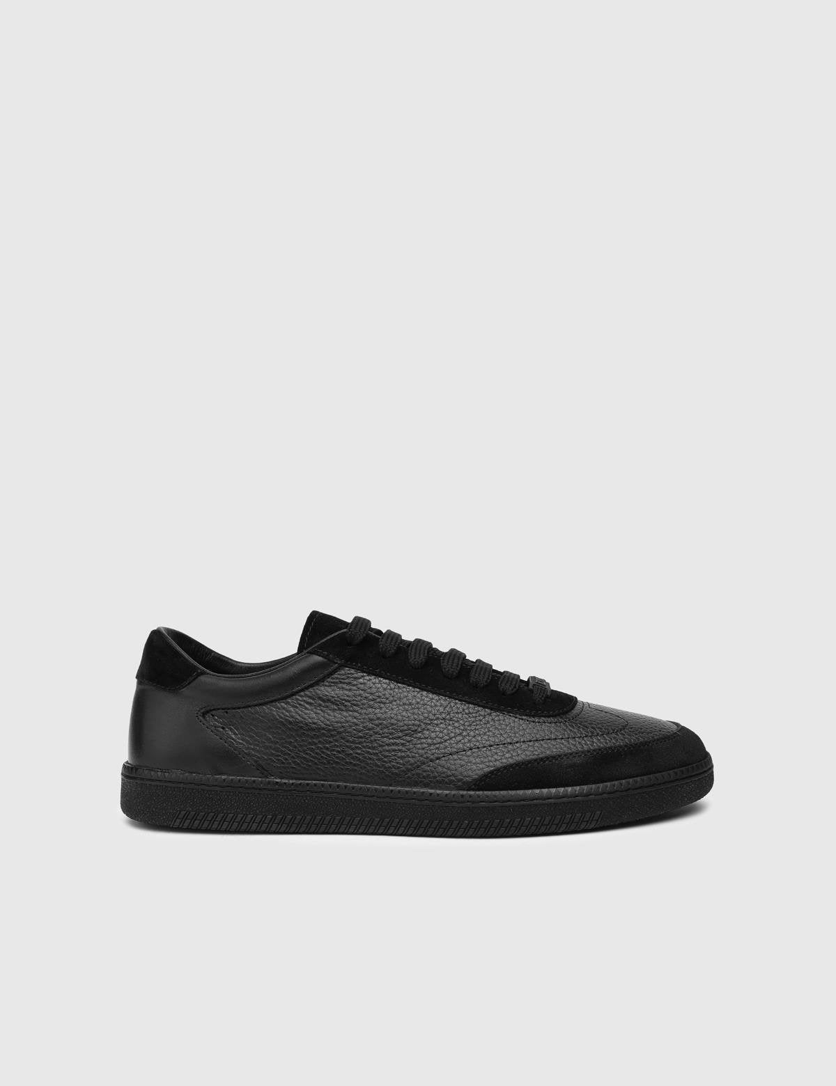 Guehi Black Suede Leather Men's Sneaker