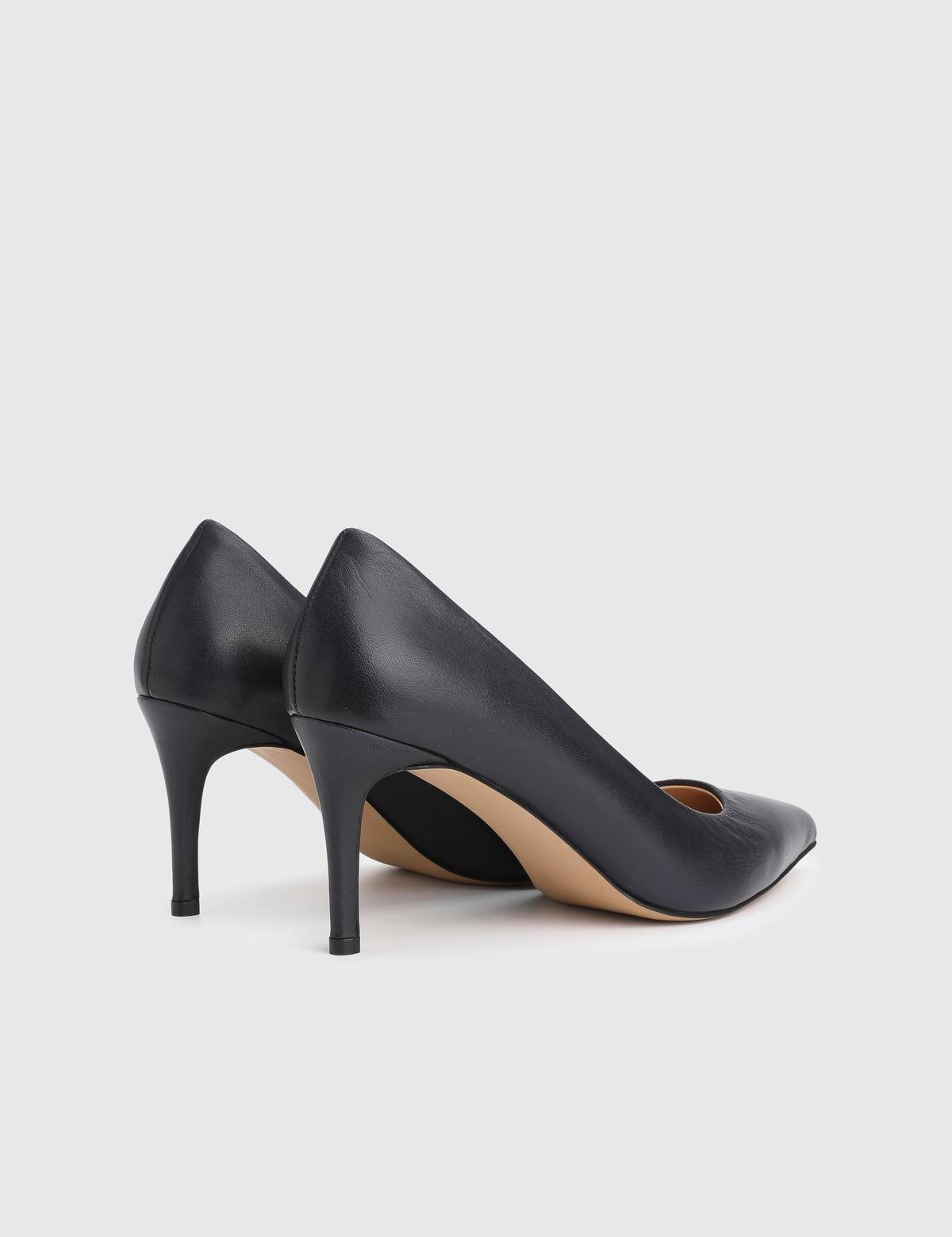 Haidee Navy Blue Leather Women's Stiletto