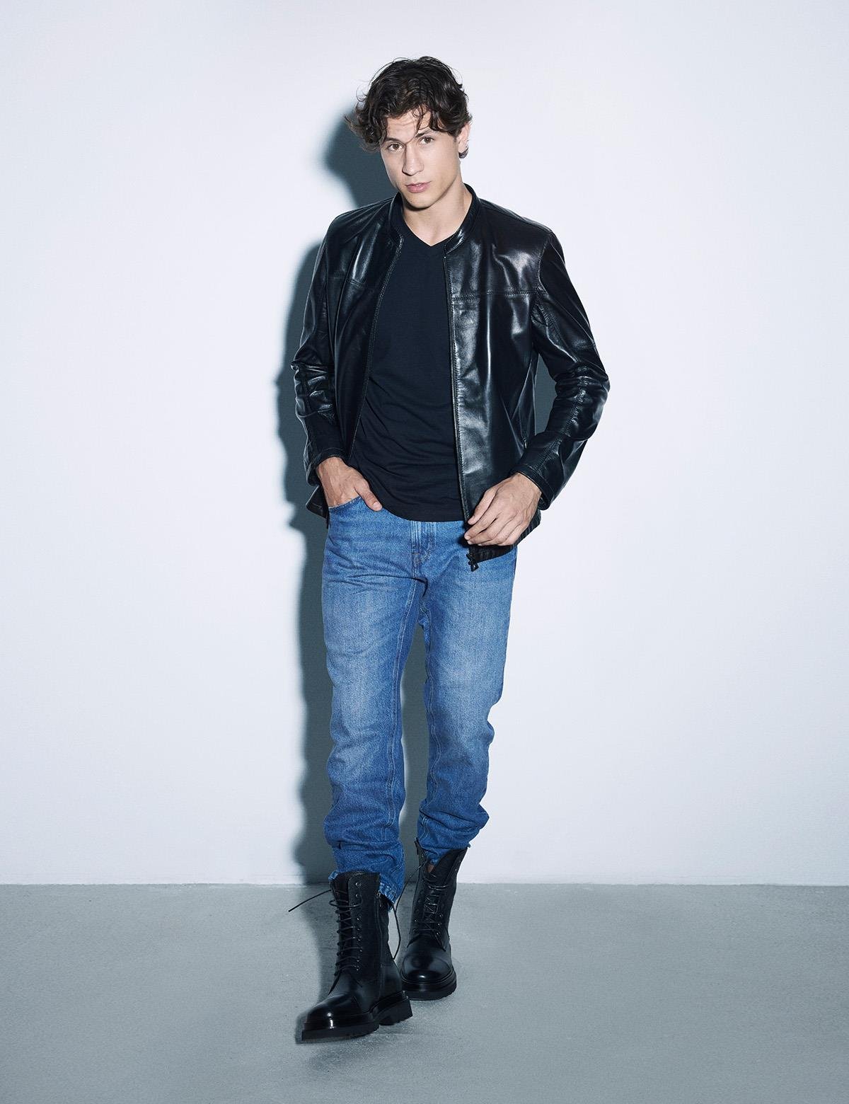 Haji Black Men's Leather Jacket