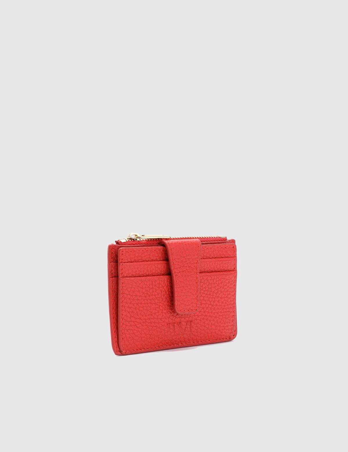 Houston Red Floater Leather Unisex Card Holder
