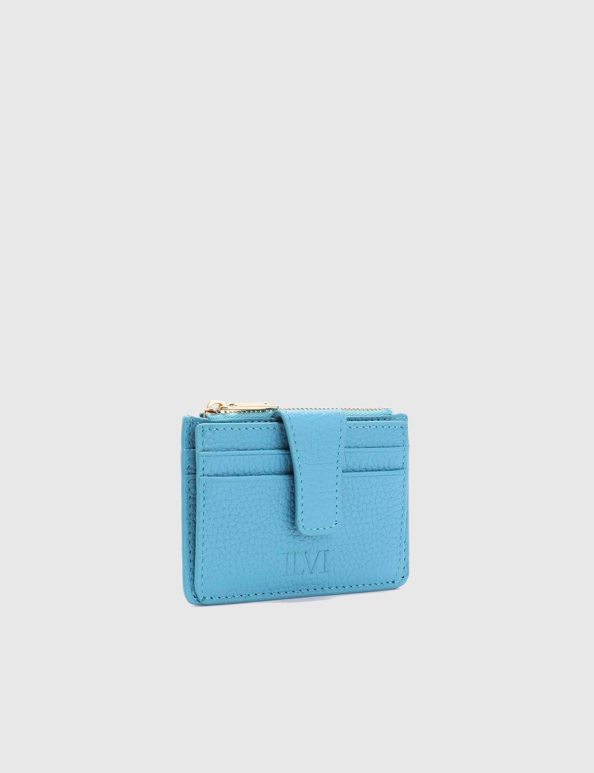 Houston Blue Floater Leather Unisex Card Holder