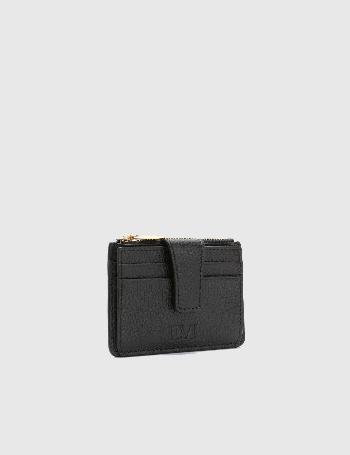 Houston Black Floater Leather Unisex Card Holder