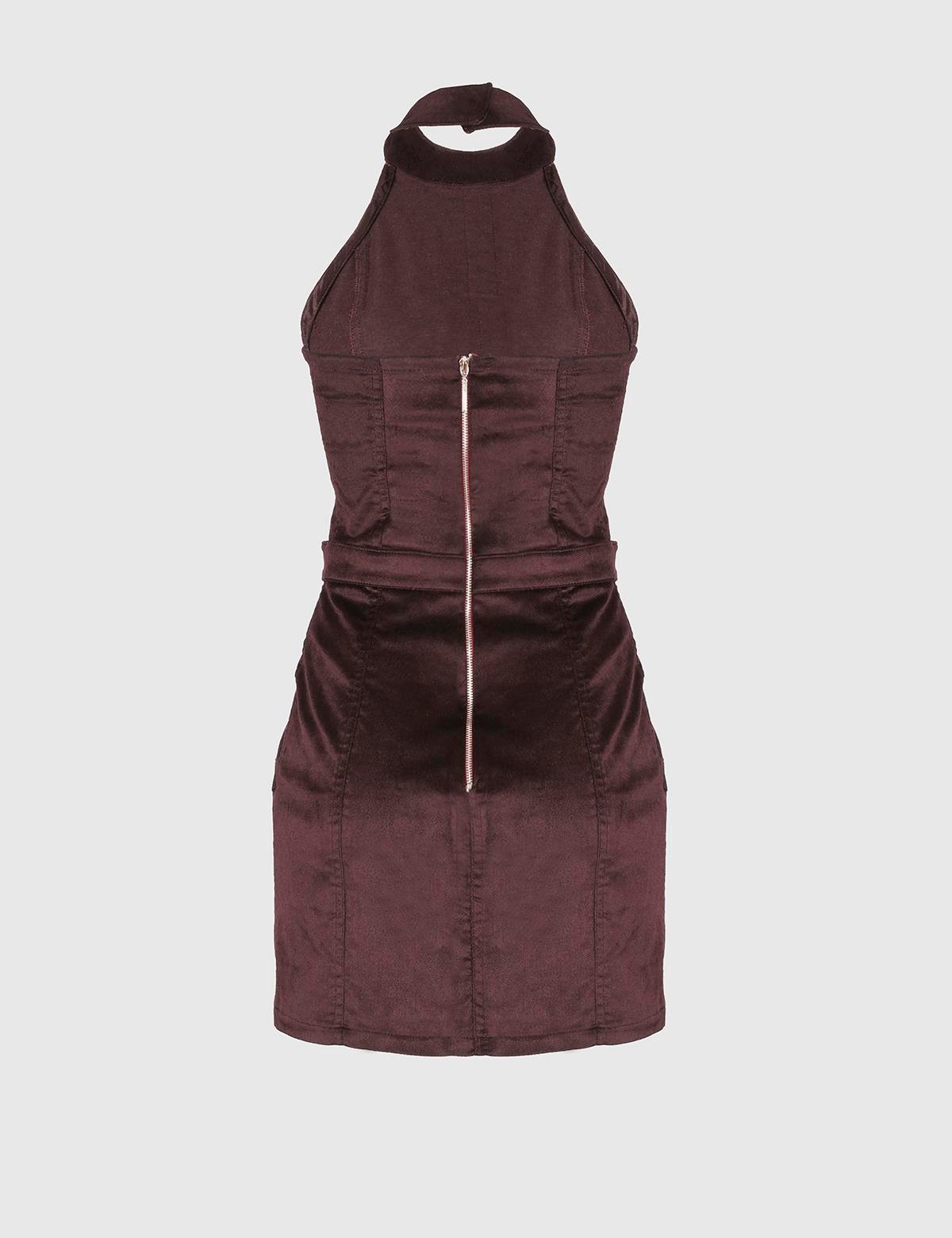 Hozıe Burgundy Women's Dress
