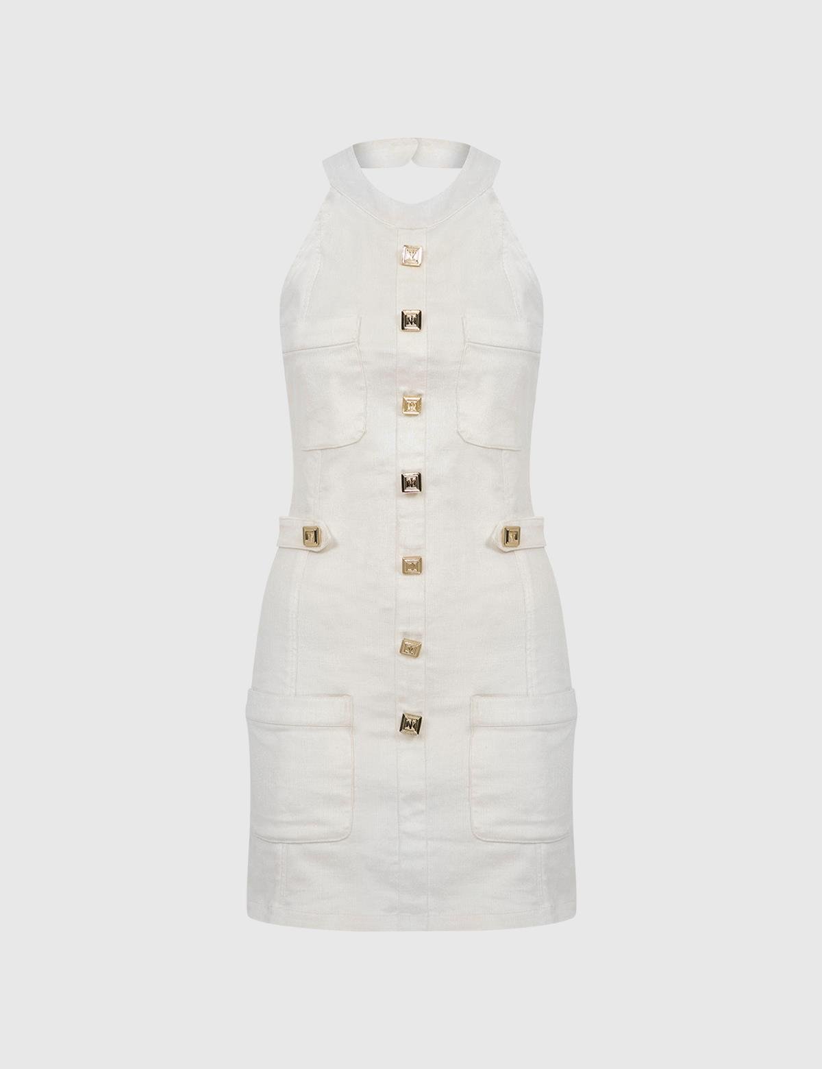 Hozıe Ecru Women's Dress