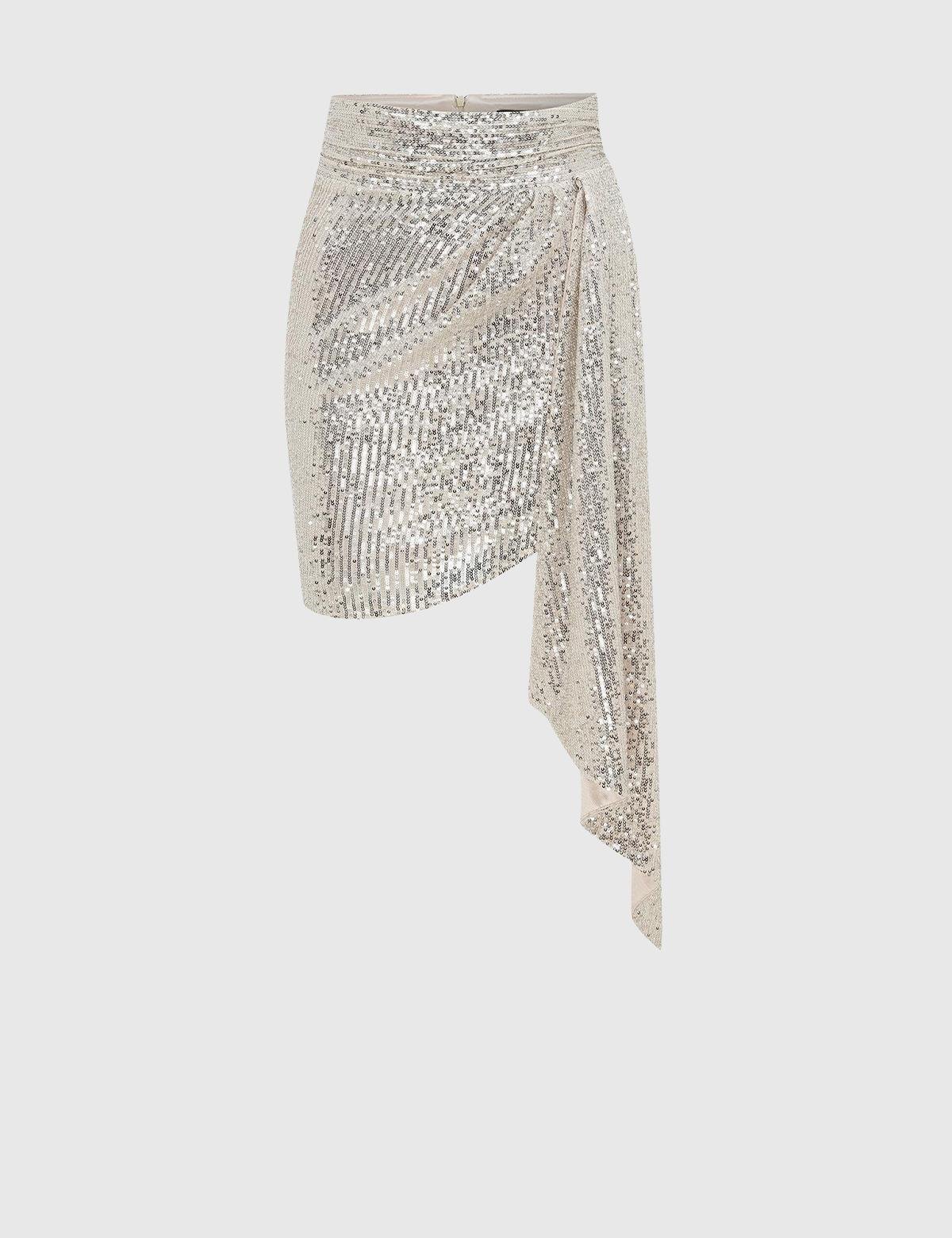 Hughes Silver Women's Sequin Skirt