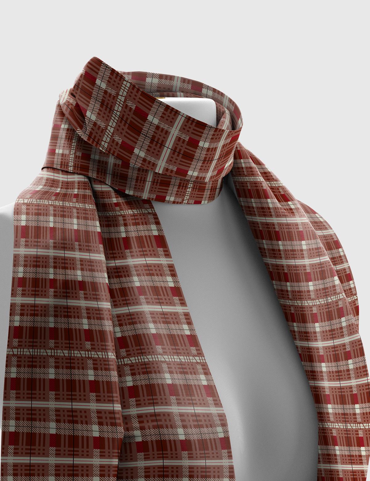 İnez Burgundy Unisex Shawl