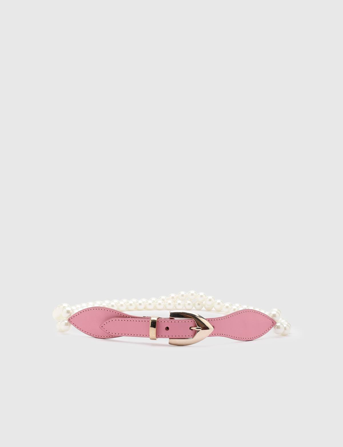 Jan Pink Leather Women's Belt