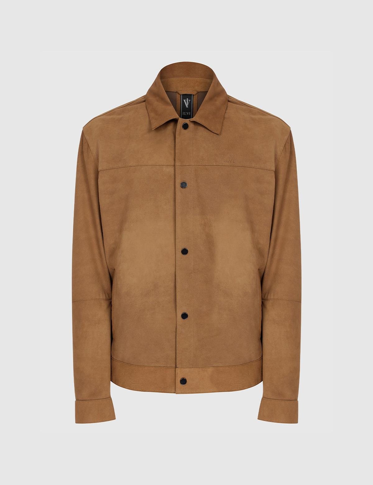 Javi Saddle Brown Suede Men's Leather Jacket