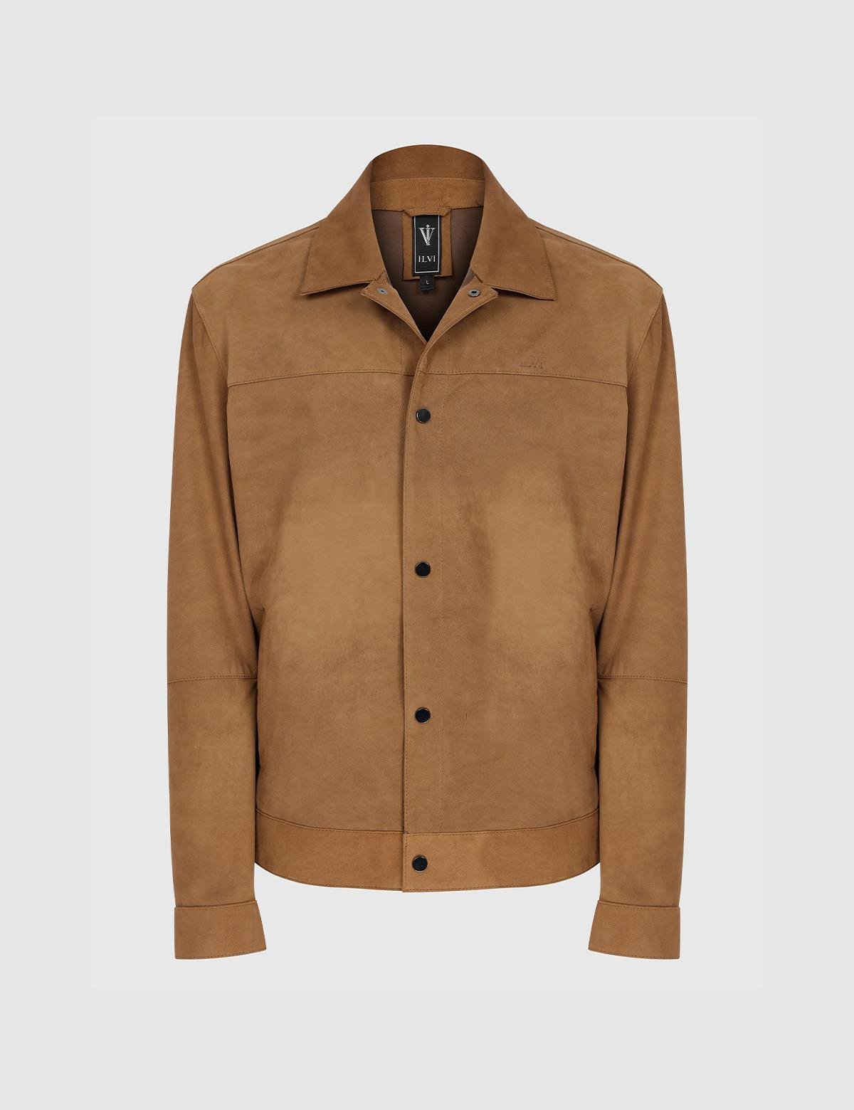 Javi Saddle Brown Suede Men's Leather Jacket