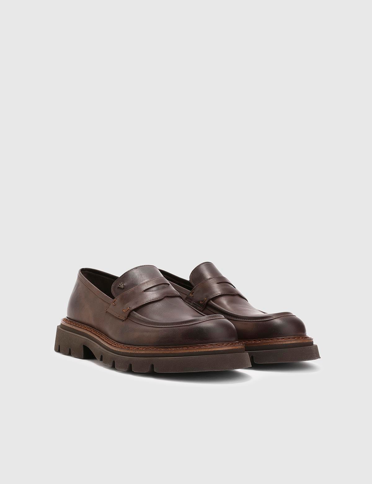 Joao Brown Leather Men's Loafer