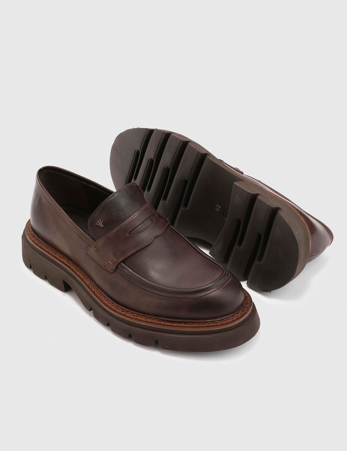 Joao Brown Leather Men's Loafer