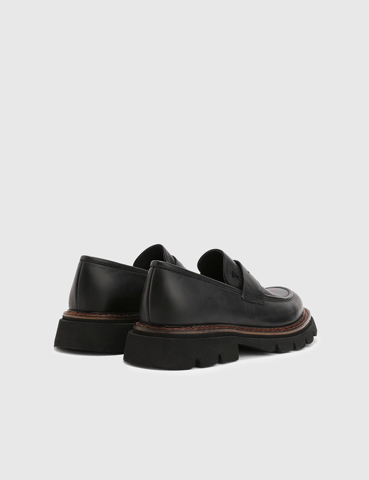 Joao Black Leather Men's Loafer