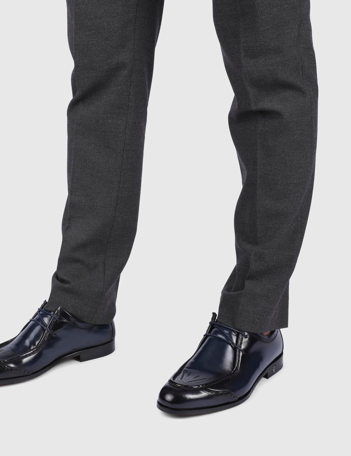 Johan Navy Blue Florentic Leather Men's Classic Shoe