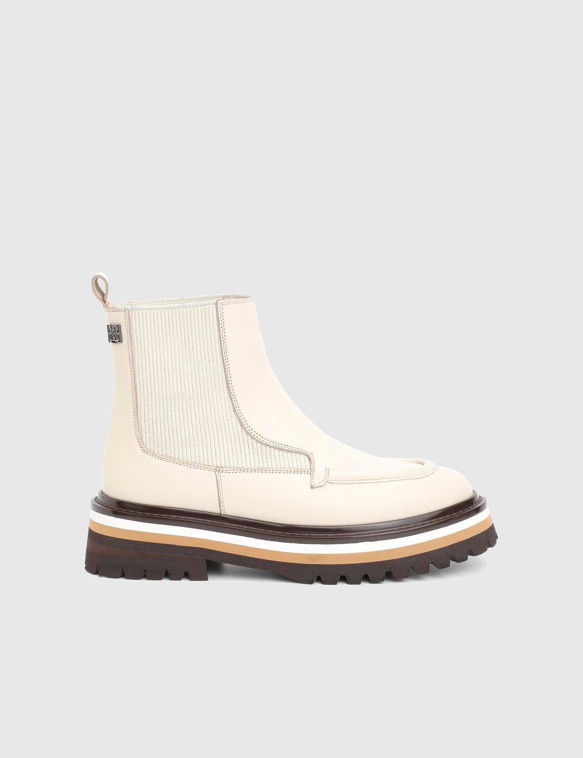 Jones Cream Leather Women's Boot