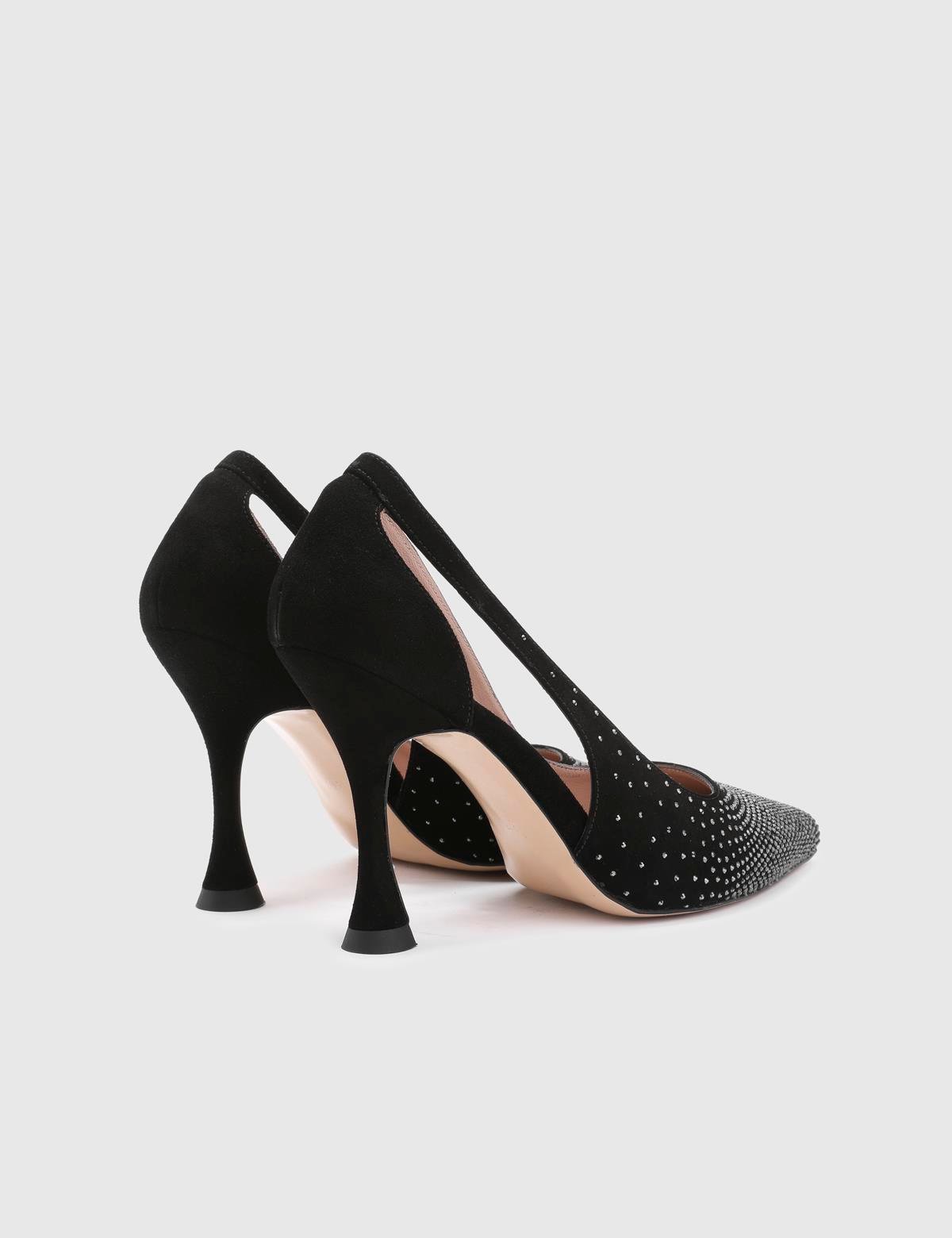 Joris Black Suede Leather Women's Pump