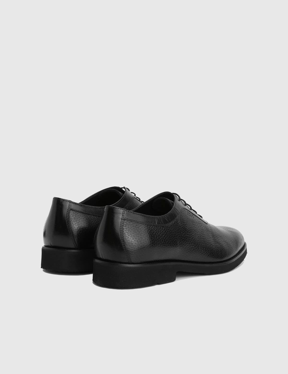 Jozy Black Floater Buffalo Leather Men's Oxford