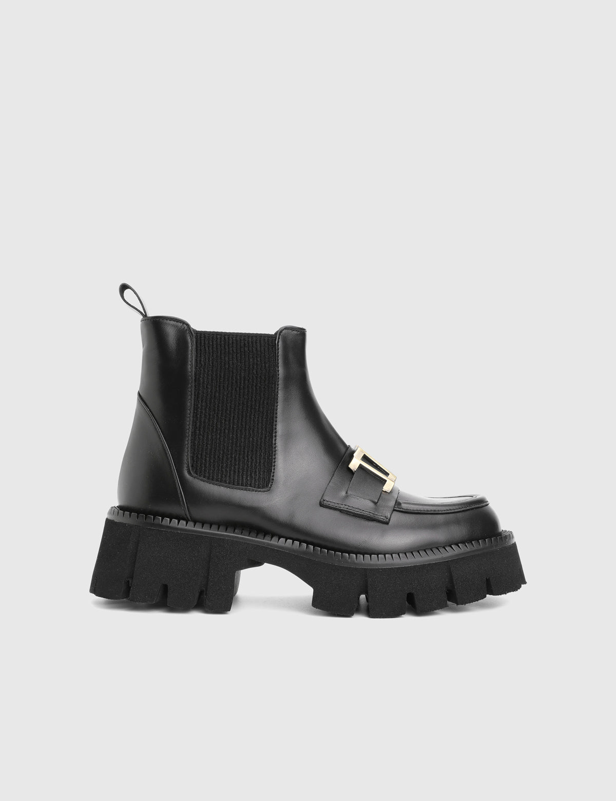 Tasya Black Leather Women's Boot