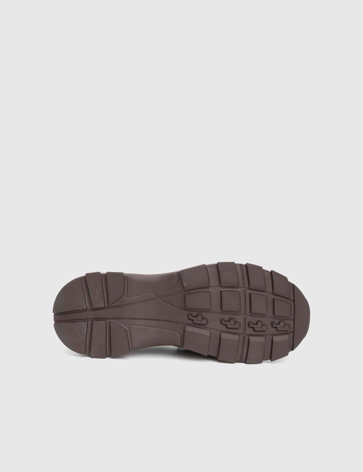 Kaile Brown Suede Floater Leather Men's Sneaker