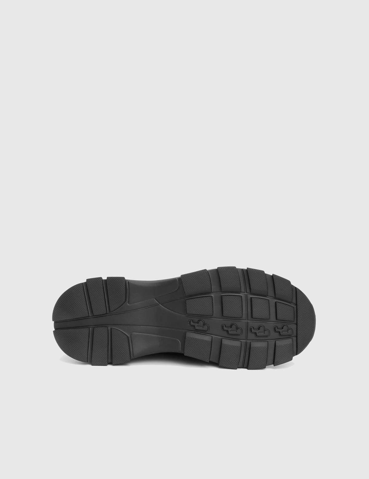 Kaile Black Suede Floater Leather Men's Sneaker