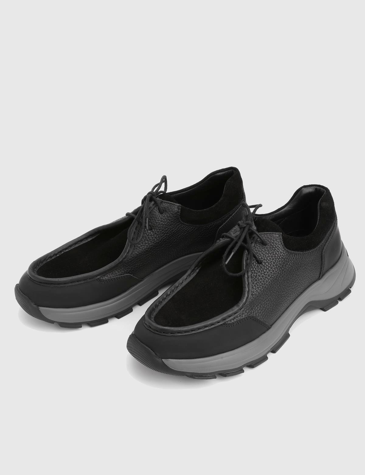 Kaile Black Suede Floater Leather Men's Sneaker