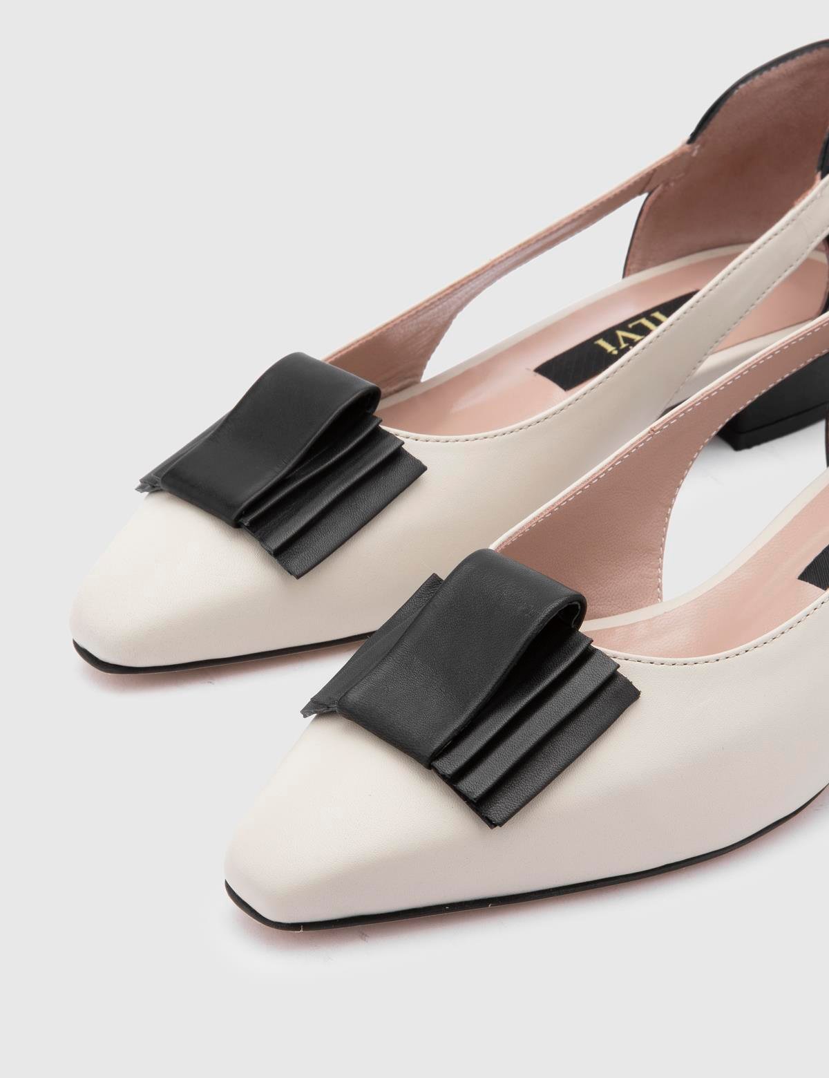 Katyin Beige Leder Damensandale