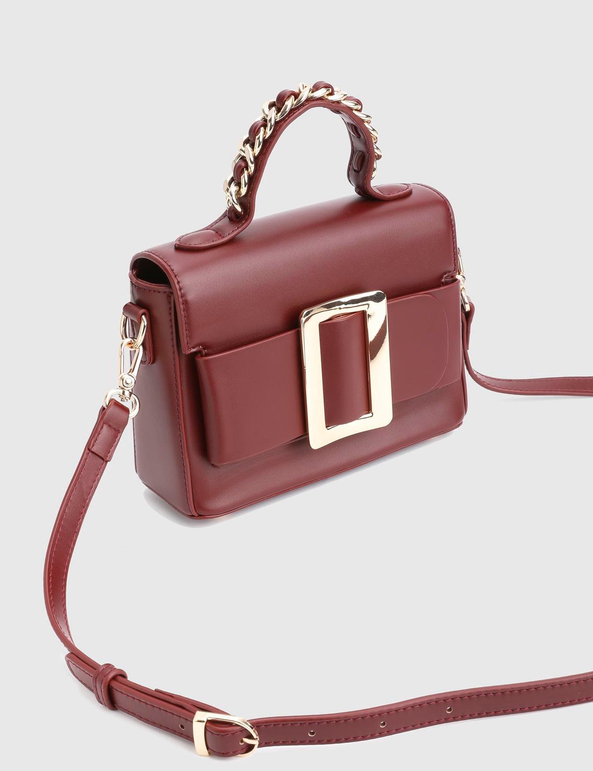 Klein Burgundy Women's Handbag