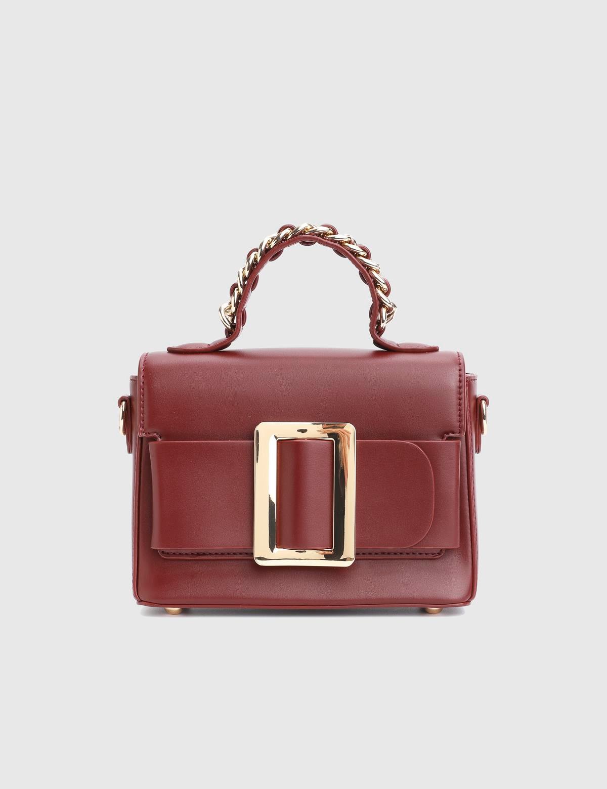 Klein Burgundy Women's Handbag