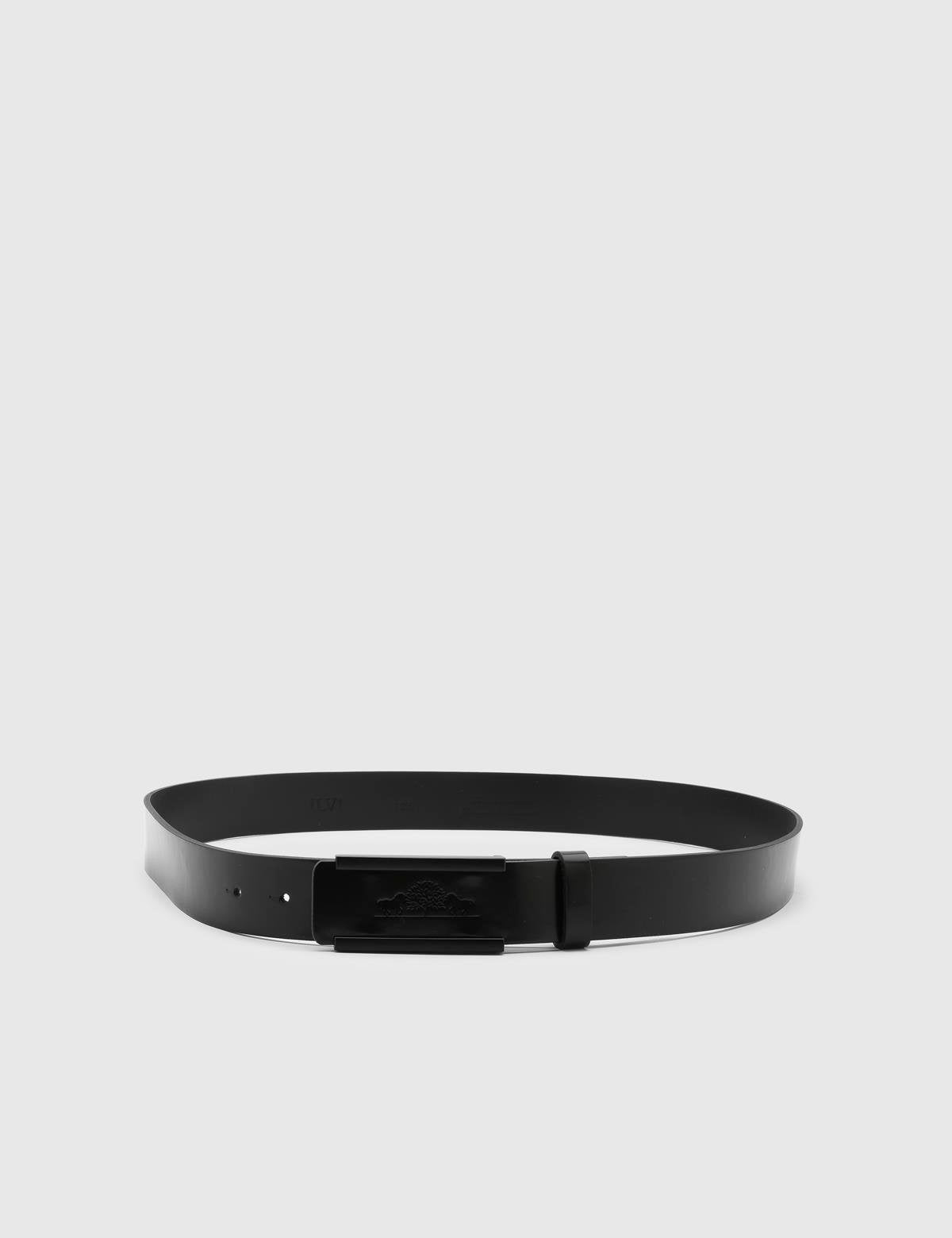 Kylian Black Florentic Leather Men's Belt