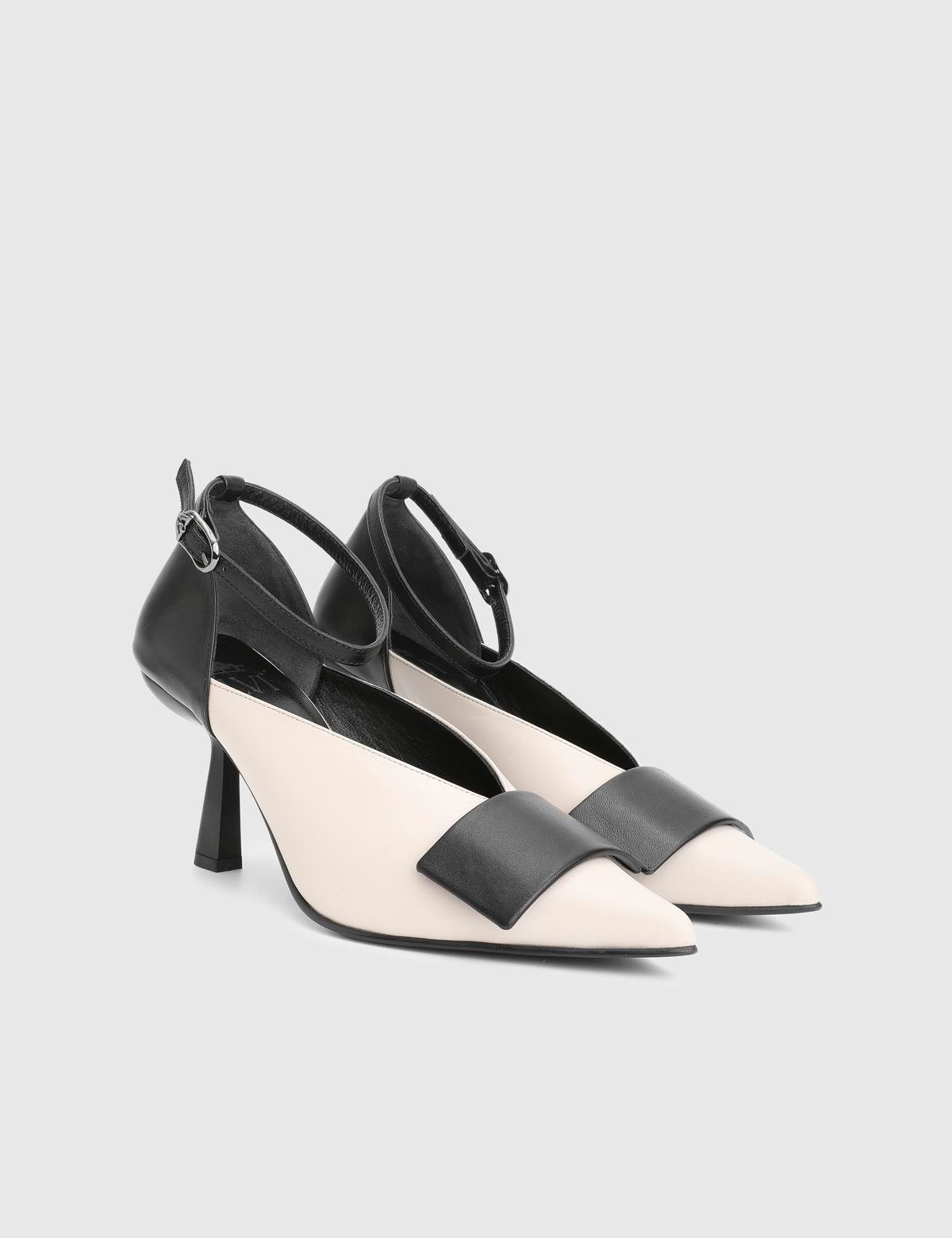 Laluz Cream Leather Women's Pump