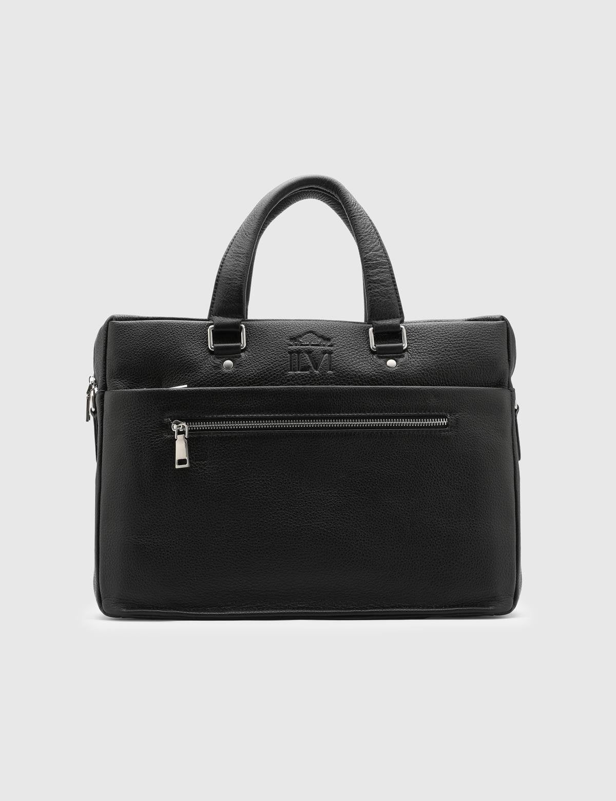 Laurits Black Leather Men's Handbag