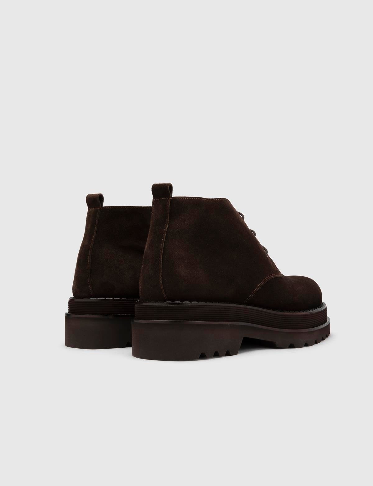 Leach Brown Suede Leather Men's Boot