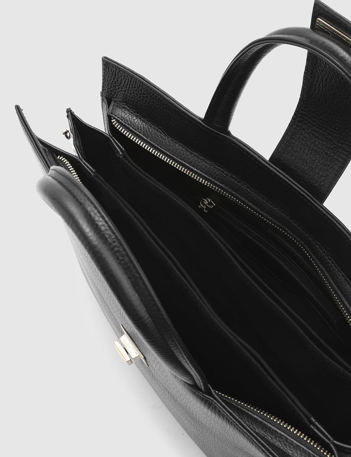 Leen Black Floater Leather Women's Handbag