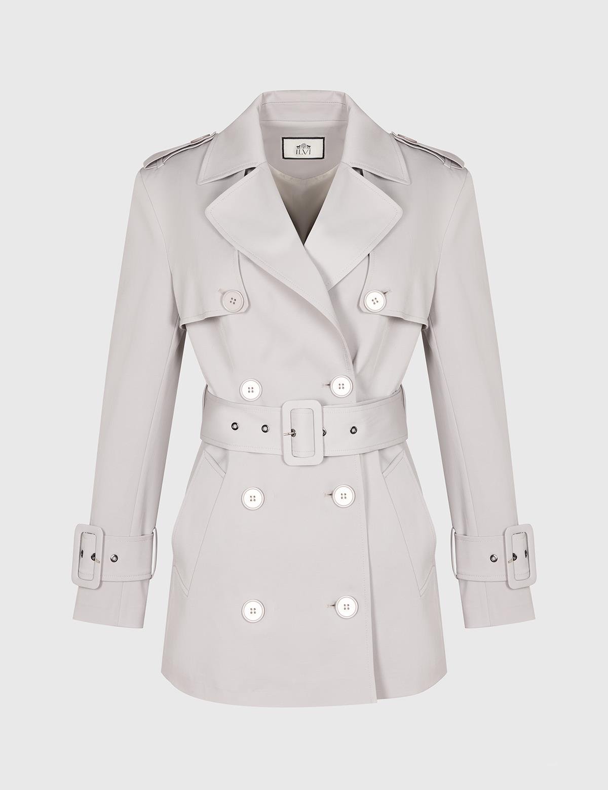 Lensa Grey Women's Cotton Trench Coat