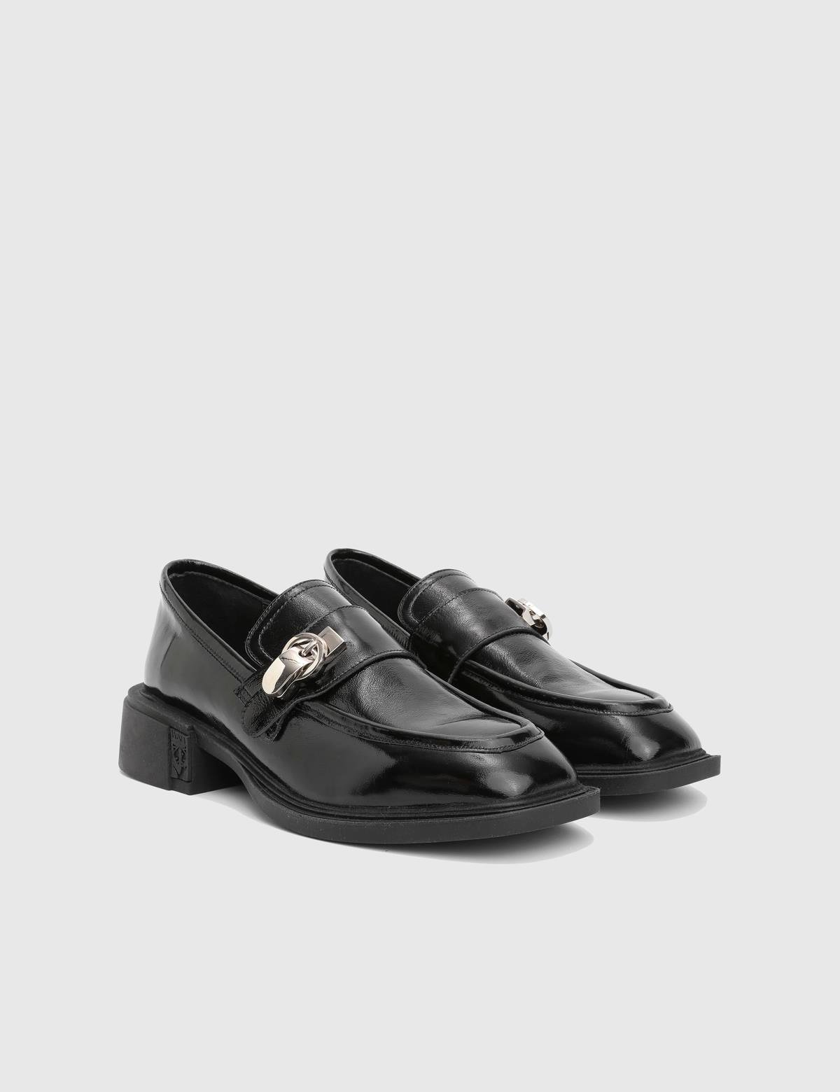 Liadan Black Patent Leather Women's Loafer