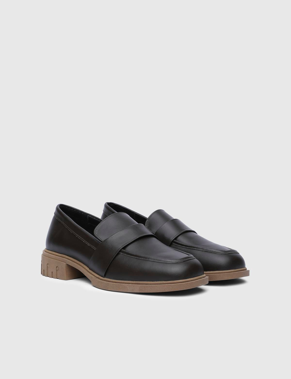 Liliya Brown Leather Women's Loafer