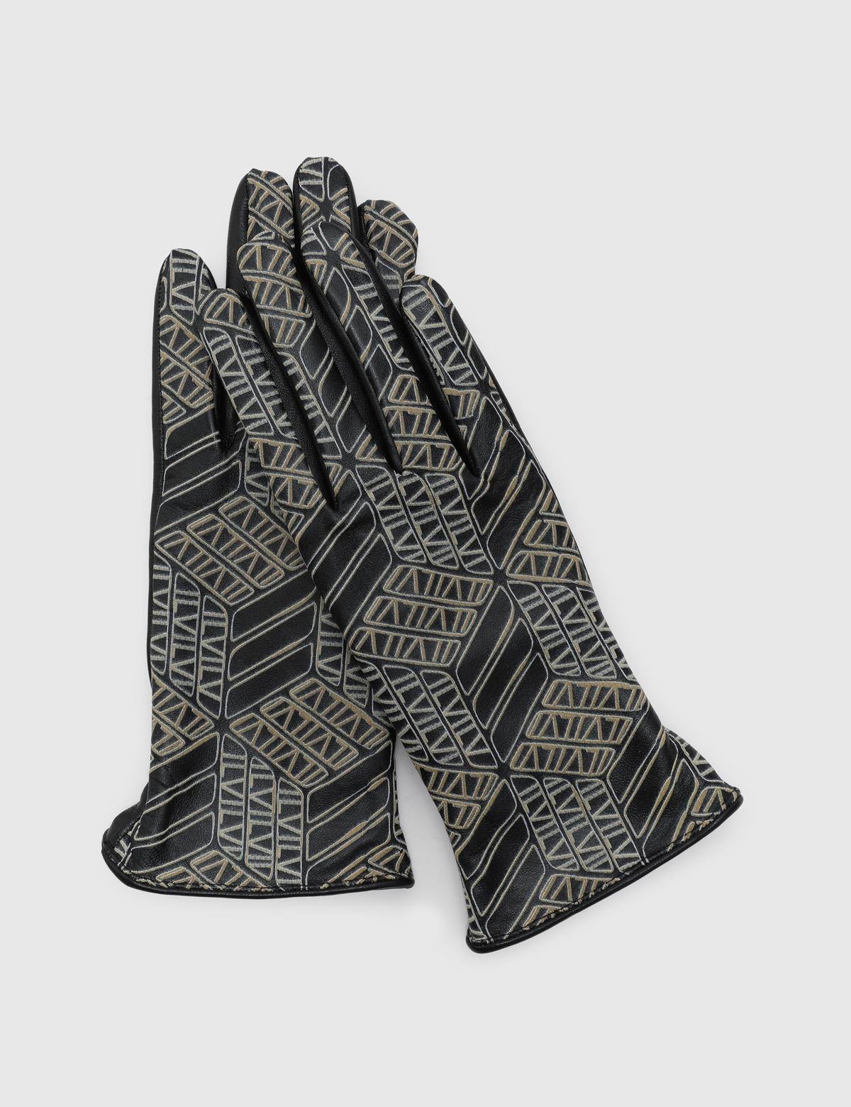 Lille Black Women's Leather Gloves