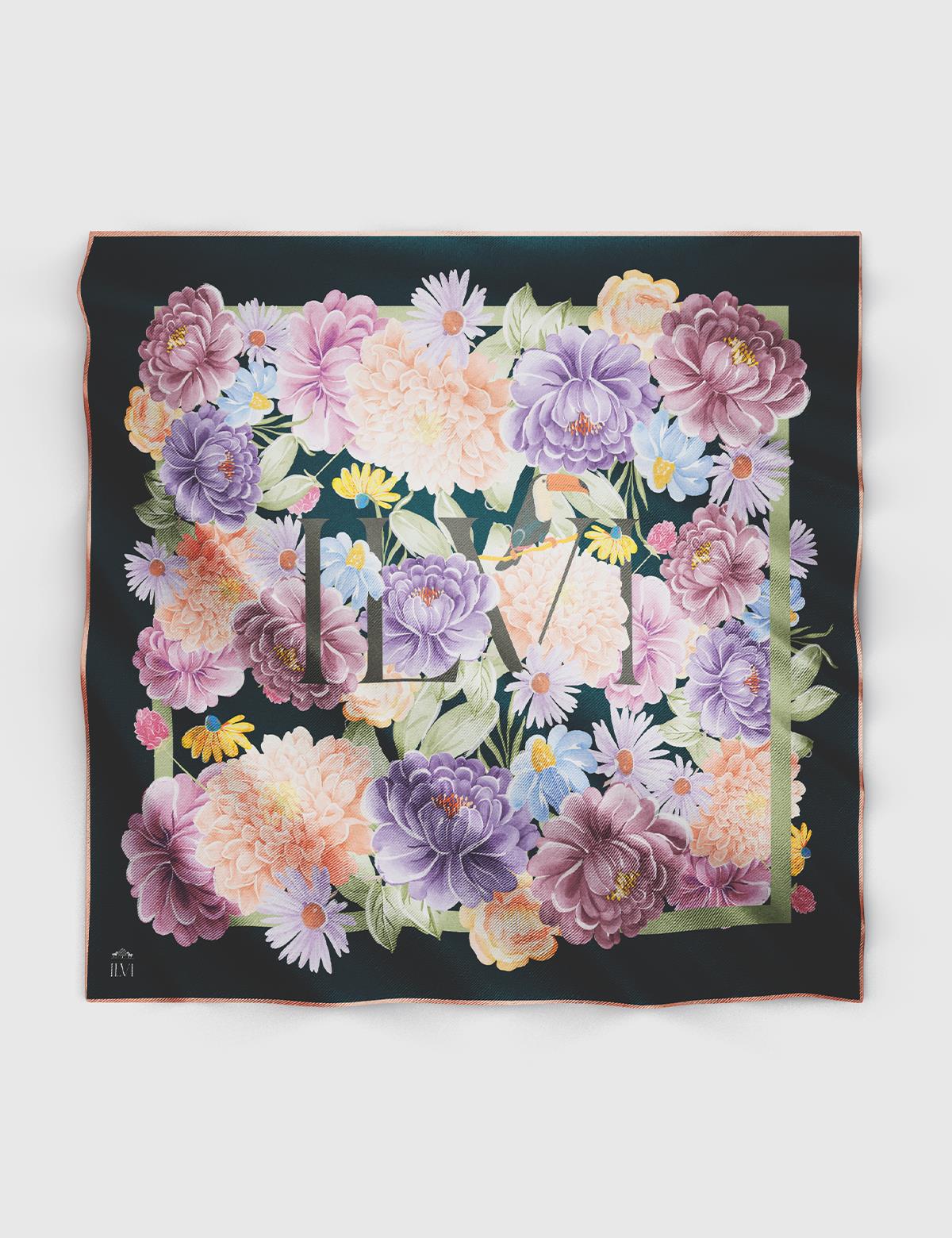 Limburg Black Silk Chiffon Women's Pareo