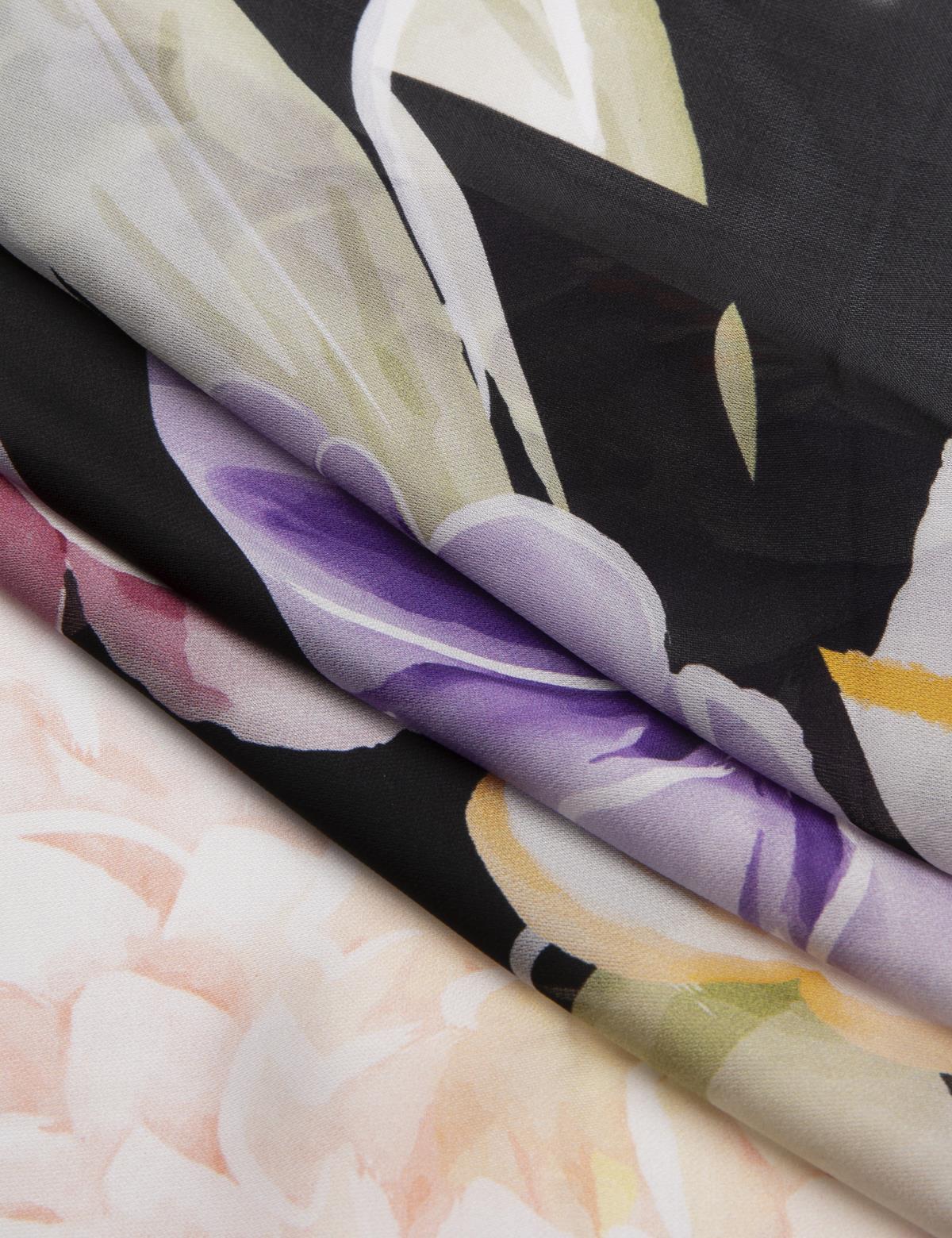 Limburg Black Silk Chiffon Women's Pareo