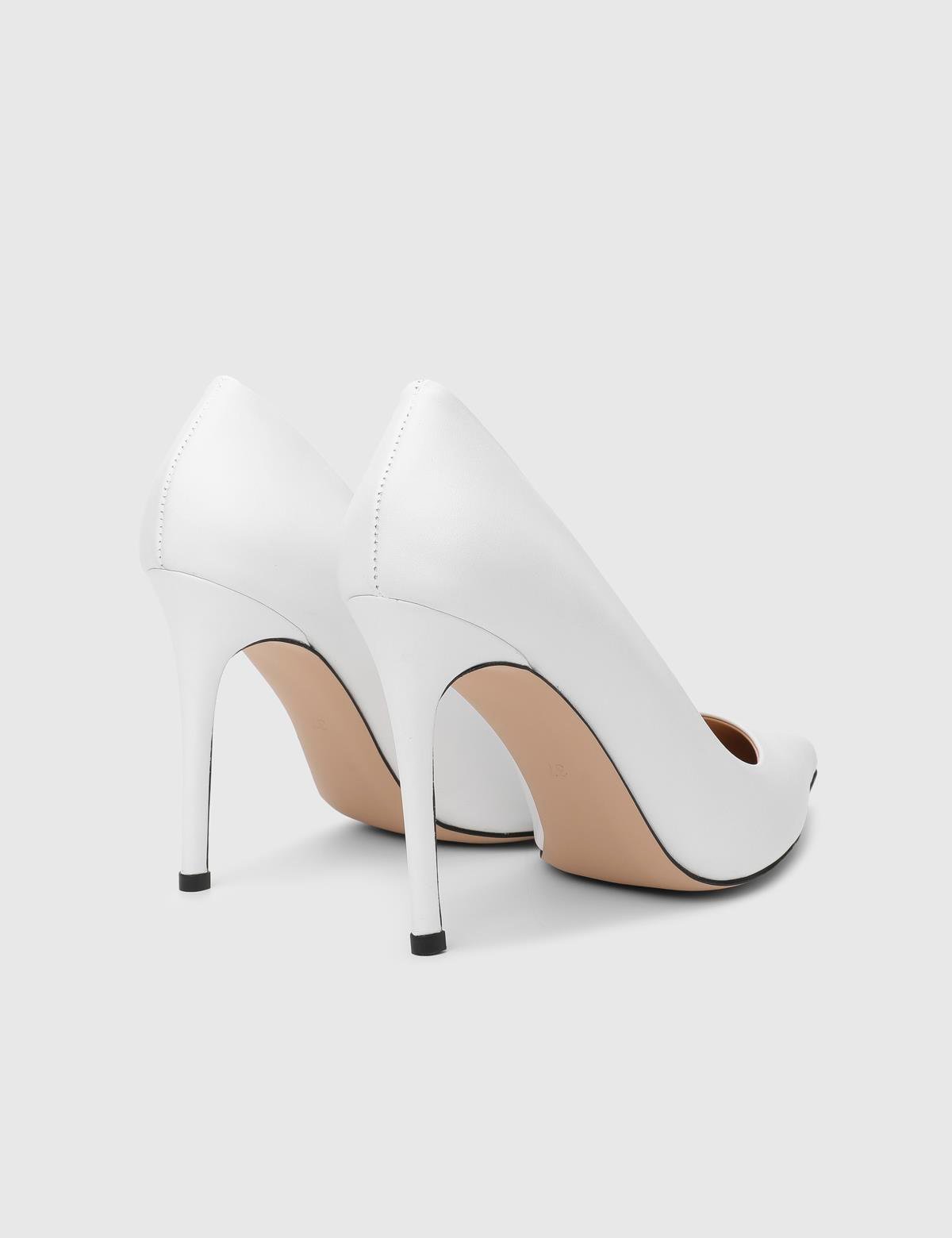 Linz White Leather Women's Stiletto