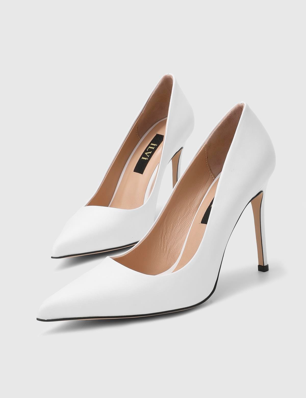 Linz White Leather Women's Stiletto