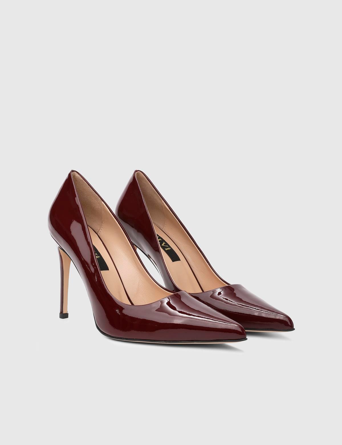 Linz Burgundy Patent Leather Women's Stiletto