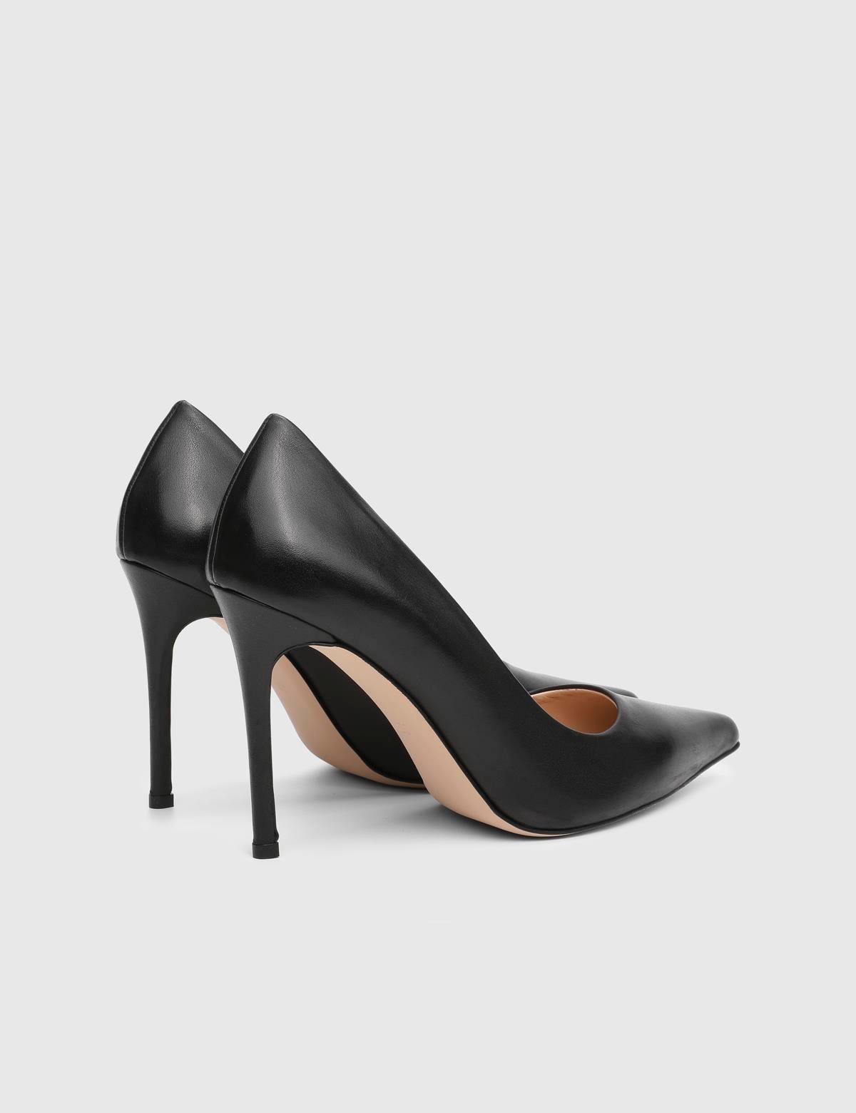 Linz Black Leather Women's Stiletto