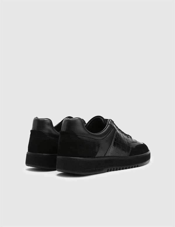 Lionel Black Crocodile Leather Men's Sneaker
