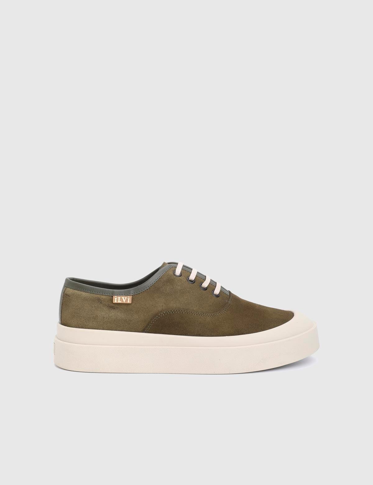 Löbe Khaki Suede Leather Men's Sneaker
