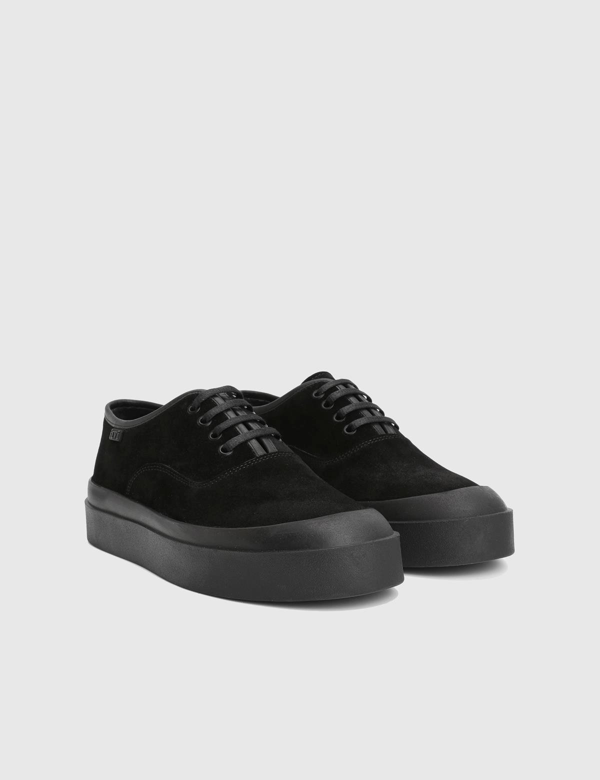 Löbe Black Suede Leather Men's Sneaker