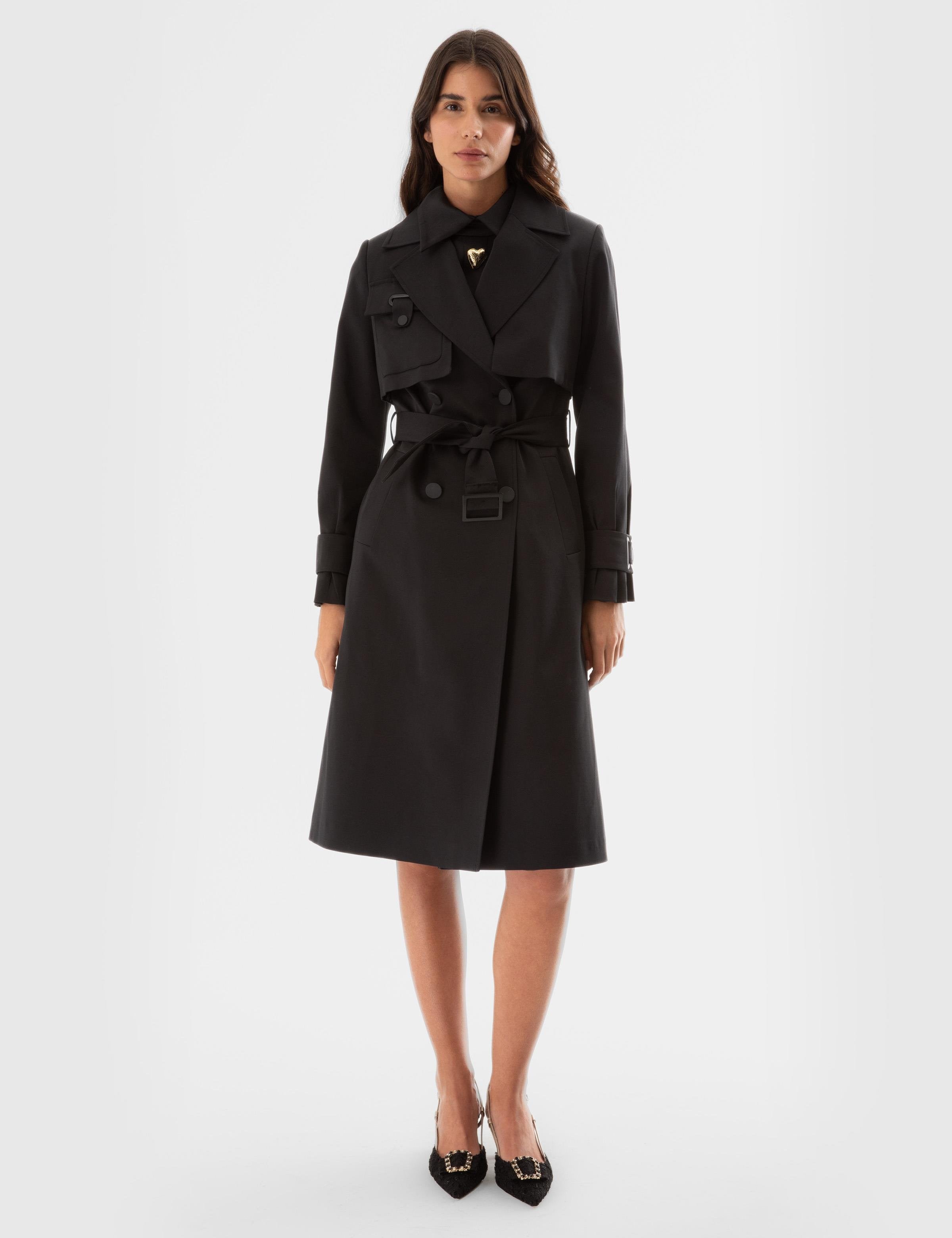 Lodi Black Women's Trench Coat