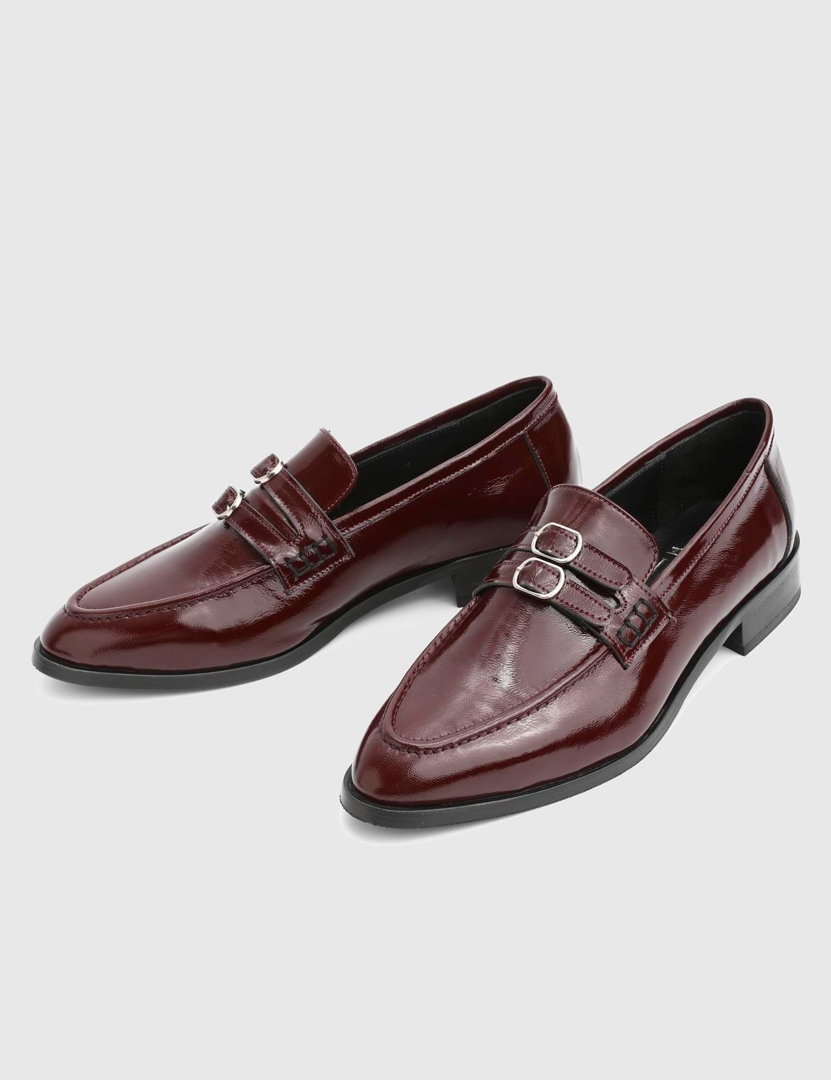 Lorayn Burgundy Patent Leather Women's Loafer