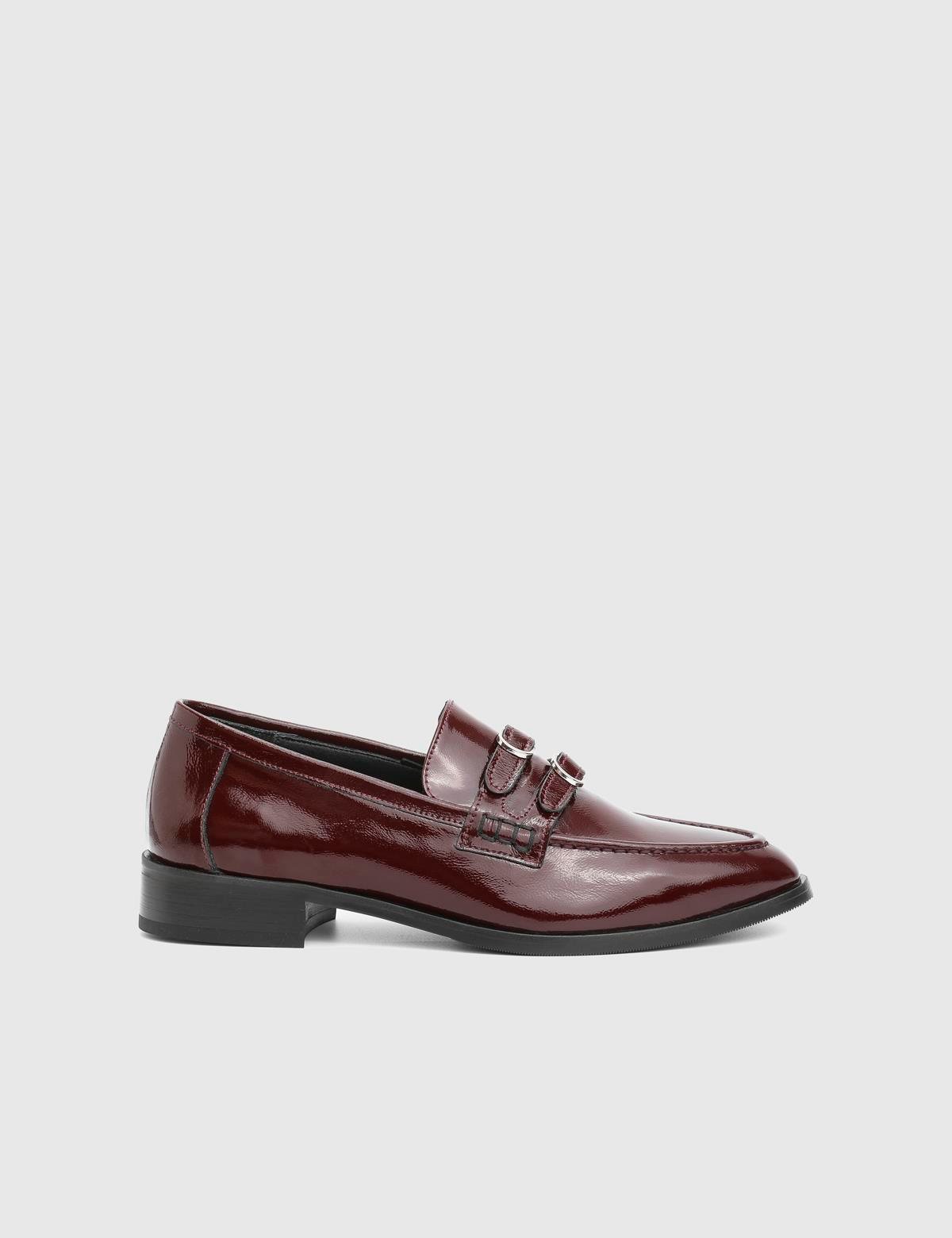 Lorayn Burgundy Patent Leather Women's Loafer